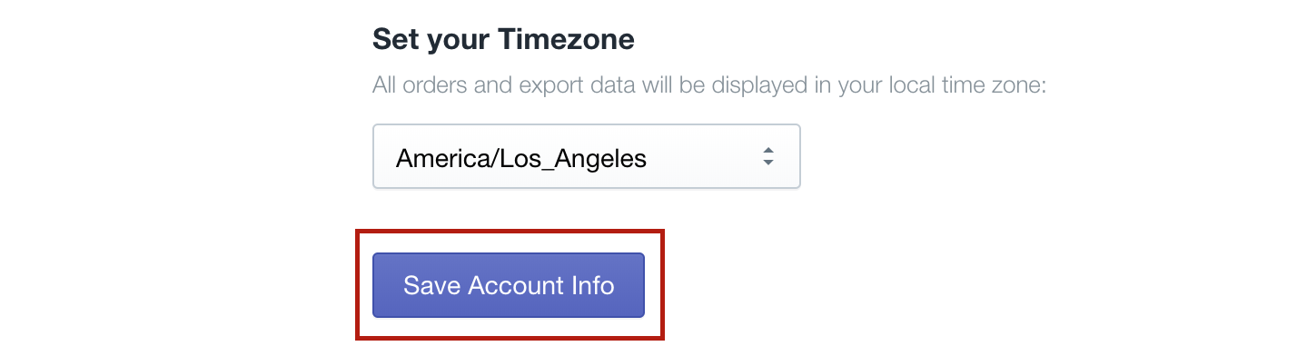 save account info