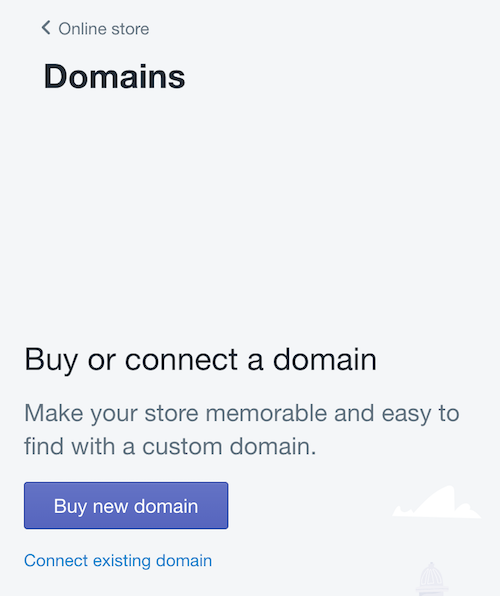 buy or connect a domain