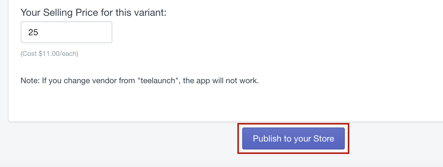 publish to your store
