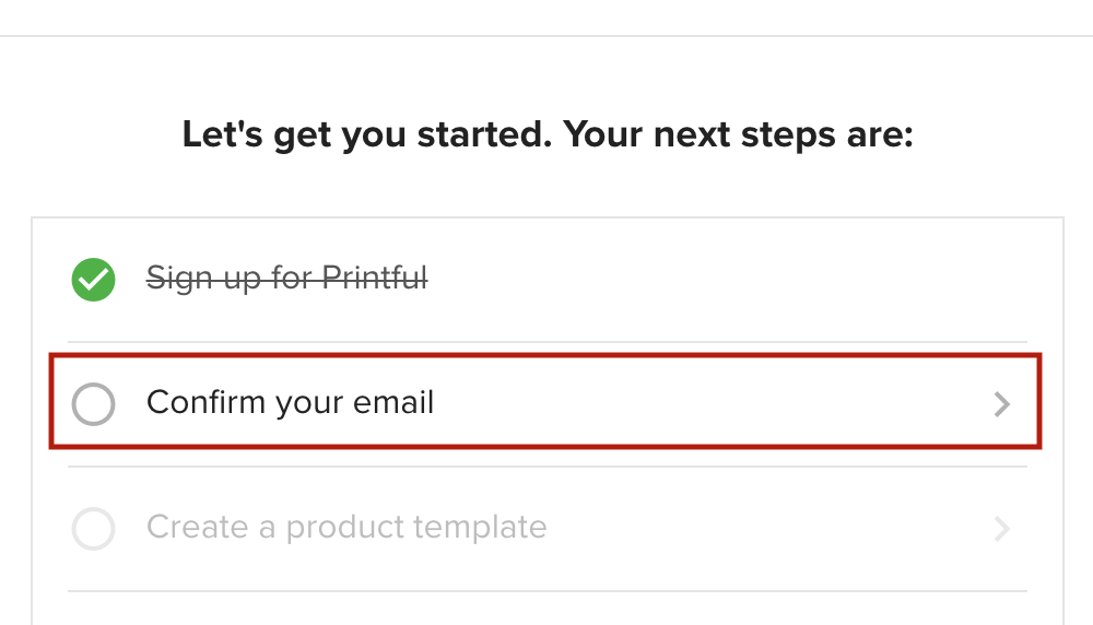 Printful confirm your email