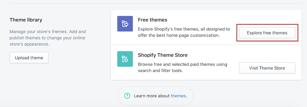 explore free themes Shopify